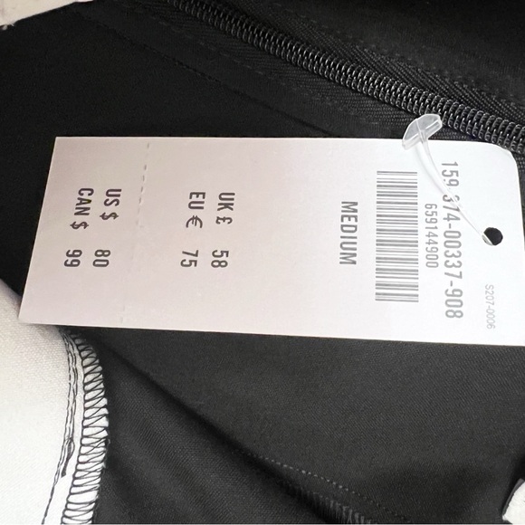 Abercrombie & Fitch Contrast Sweetheart Corset Mini Dress Size Medium NEW Black - Picture 11 of 12